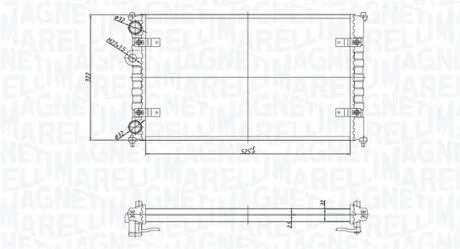 VW Радиатор охлаждения Caddy II,Polo,Seat MAGNETI MARELLI 350213167700