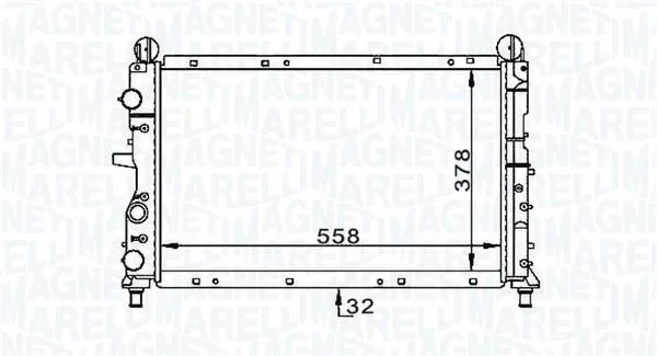 Радіатор, система охолодження двигуна MAGNETI MARELLI 350213168900 (фото 1)