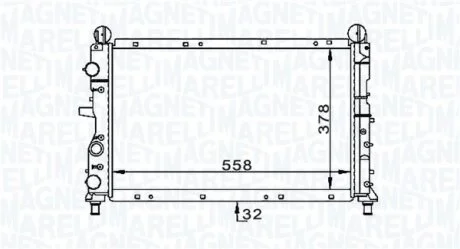 Радіатор, система охолодження двигуна MAGNETI MARELLI 350213168900