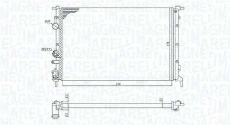 Радіатор RENAULTR Megane 2.0 MAGNETI MARELLI 350213171700