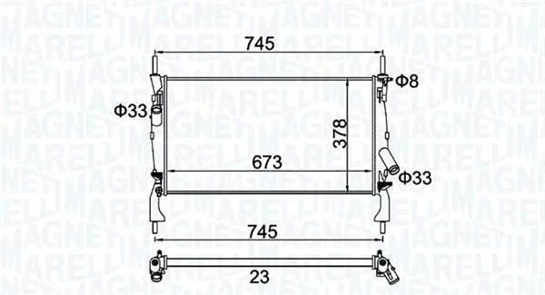 Радіатор двигуна MAGNETI MARELLI 350213173900 (фото 1)