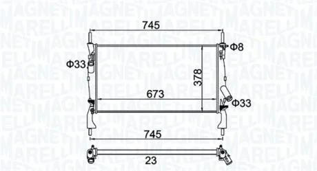 Радіатор двигуна MAGNETI MARELLI 350213173900