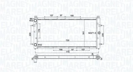 Радіатор двигуна MAGNETI MARELLI 350213174600