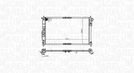 DAEWOO радіатор NUBIRA II AUT. 99- MAGNETI MARELLI 350213174900