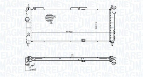 OPEL радіатор OPEL CORSA B 1,2-1,4 MAGNETI MARELLI 350213175300