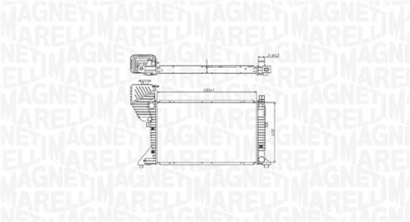 DB Радіатор охолодження двиг. SPRINTER CDI 00- MAGNETI MARELLI 350213177400