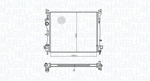 RENAULT радіатор Clio 1.5dCi 01- MAGNETI MARELLI 350213179300 (фото 1)