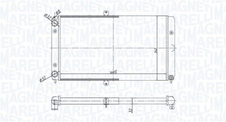 LADA Радіатор охолодження 2110-2111-2112 95- MAGNETI MARELLI 350213180700