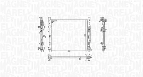 RENAULT Радіатор охолодження Kangoo,DB Citan 1.2/1.5dCi 08- MAGNETI MARELLI 350213186900