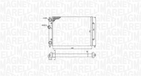 VW радіатор Golf III 1,4 91- MAGNETI MARELLI 350213187700