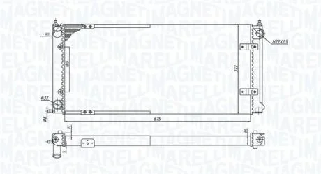 VW радіатор вод. охолодження GOLF GTD 1.6 85- MAGNETI MARELLI 350213188300