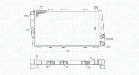 Радіатор SKODA FAVORIT MAGNETI MARELLI 350213189700