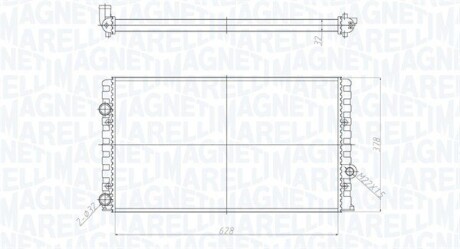 VW радіатор GOLF 1.9D,TD 91- MAGNETI MARELLI 350213190700