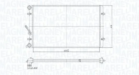 VW Радіатор охолодження GOLF IV 97- MAGNETI MARELLI 350213190800