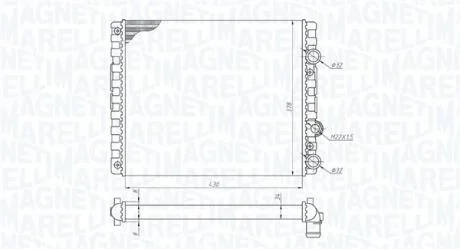 VW радіатор охолодження Lupo,Polo MAGNETI MARELLI 350213192900