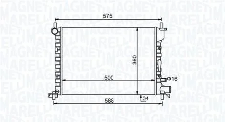 Радіатор FORD FIESTA IV 00- MAGNETI MARELLI 350213193300