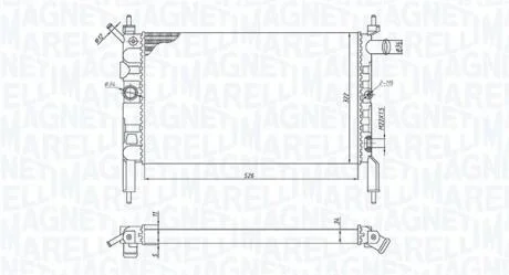 CITROEN Радіатор охолодження BERLINGO (1997) 1.6 MAGNETI MARELLI 350213193800