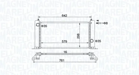 FIAT Радіатор системи охолодження двиг. STILO 1.4 16V 04- MAGNETI MARELLI 350213194500