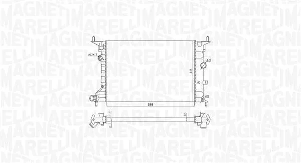 OPEL радіатор охолодження Vectra A/B 88- MAGNETI MARELLI 350213194800 (фото 1)