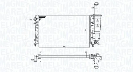 Радіатор FIAT PUNTO F.L.2003 1,2 8V/16V [] MAGNETI MARELLI 350213196000