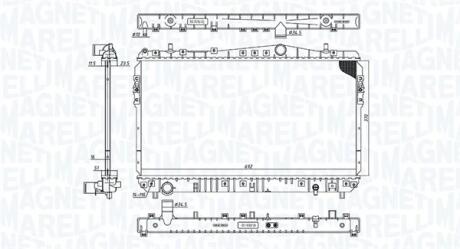 CHEVROLET радіатор Lacetti 1.4/1.8 03- MAGNETI MARELLI 350213197600