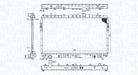 Радіатор, система охолодження двигуна MAGNETI MARELLI 350213197600