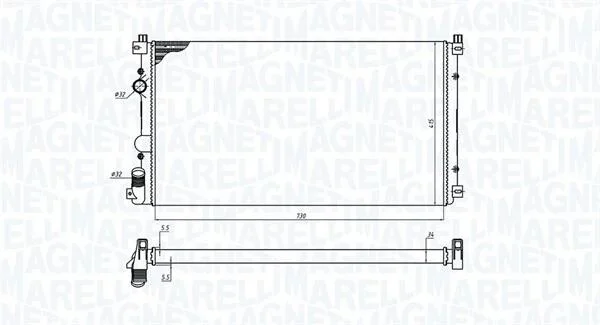 RENAULT радіатор Master II 2.5dCi AC 03- MAGNETI MARELLI 350213198800 (фото 1)