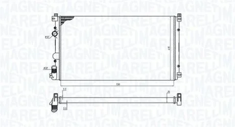 RENAULT радіатор Master II 2.5dCi AC 03- MAGNETI MARELLI 350213198800