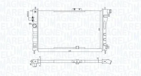 DAEWOO радіатор вод. охолодження Nexia 1.5 94- MAGNETI MARELLI 350213199800