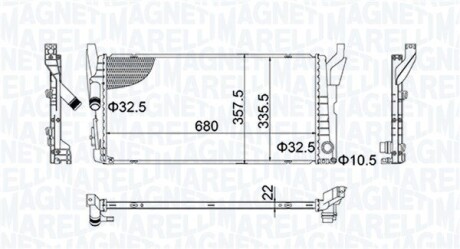 Радіатор MAGNETI MARELLI 350213202900