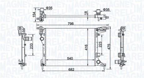 Радиатор MAGNETI MARELLI 350213203300 (фото 1)