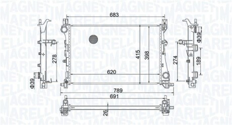 Радіатор MAGNETI MARELLI 350213203400