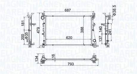Радіатор MAGNETI MARELLI 350213203900
