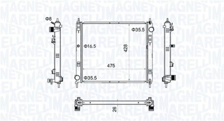 Радиатор MAGNETI MARELLI 350213205500