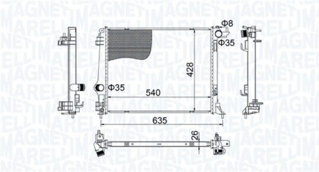 Радиатор MAGNETI MARELLI 350213207400