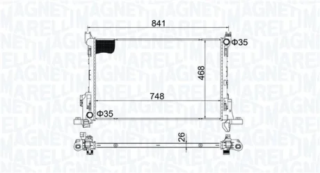 Радіатор двигуна MAGNETI MARELLI 350213207700
