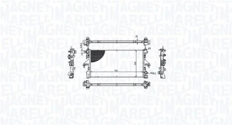 CITROEN Радіатор сист. охолодження двигуна Jumper, Peugeot Boxer 2.0 BlueHDI 15- MAGNETI MARELLI 350213213100