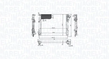 Радіатор, система охолодження двигуна MAGNETI MARELLI 350213213600