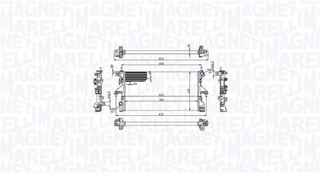 FIAT Радіатор сист. охолодження DUCATO 2,3 D 11- MAGNETI MARELLI 350213215100