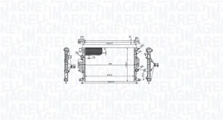 Радіатор, система охолодження двигуна MAGNETI MARELLI 350213215900