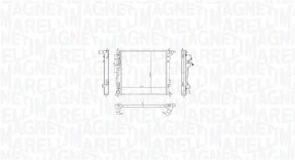 HYUNDAI Радіатор системи охолодження двигуна TUCSON 2.0 15-, KIA MAGNETI MARELLI 350213216300 (фото 1)