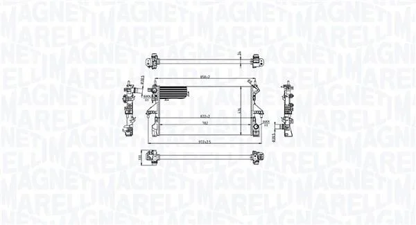 Радіатор, система охолодження двигуна MAGNETI MARELLI 350213216700 (фото 1)
