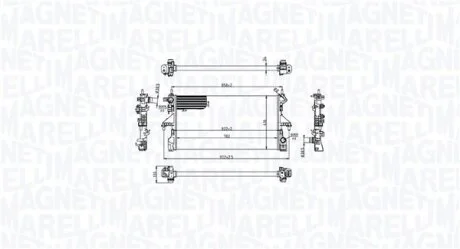 Радіатор, система охолодження двигуна MAGNETI MARELLI 350213216700