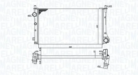 Радіатор FIAT NEW PANDA BENZ. A.C. [] MAGNETI MARELLI 350213382000