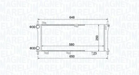Радіатор FIAT PANDA 01/01-- [] MAGNETI MARELLI 350213814000