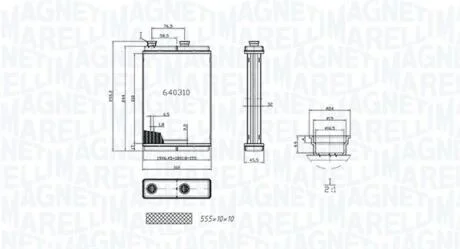 HEATER радіатор FIAT NUOVA PUNTO [] MAGNETI MARELLI 350218065000