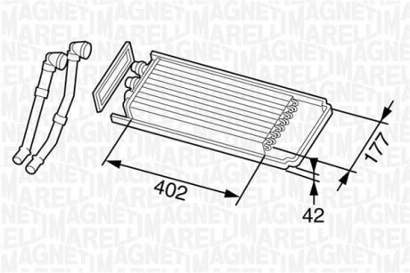 Радиатор печки MAGNETI MARELLI 350218325000