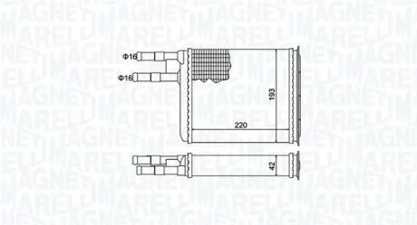 Теплообмінник, система опалення салону MAGNETI MARELLI 350218401000