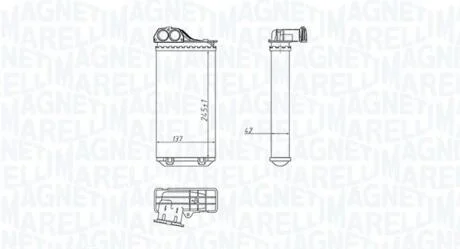 Теплообмінник, система опалення салону MAGNETI MARELLI 350218411000