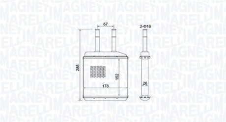 Радиатор печи MAGNETI MARELLI 350218420000